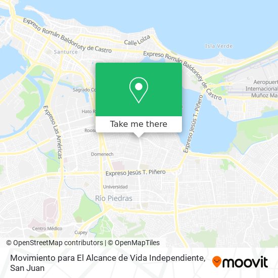 Movimiento para El Alcance de Vida Independiente map