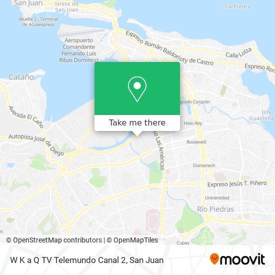 W K a Q TV Telemundo Canal 2 map