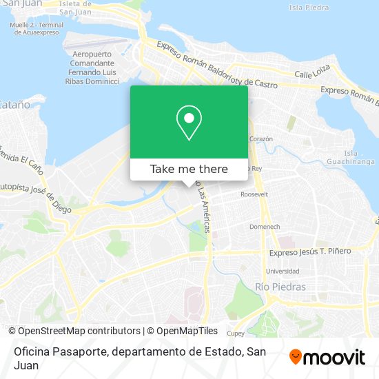 Oficina Pasaporte, departamento de Estado map