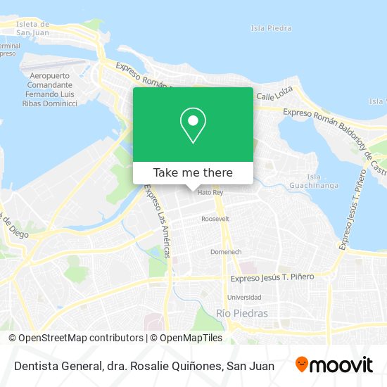 Mapa de Dentista General, dra. Rosalie Quiñones