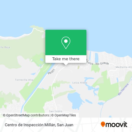 Mapa de Centro de Inspección Millán