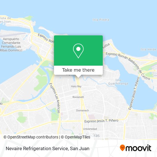 Nevaire Refrigeration Service map