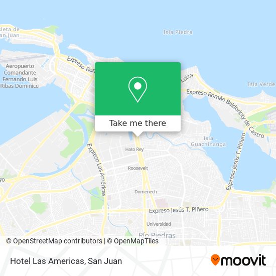 Hotel Las Americas map