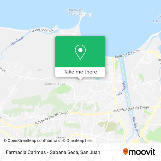 Farmacia Carimas - Sabana Seca map