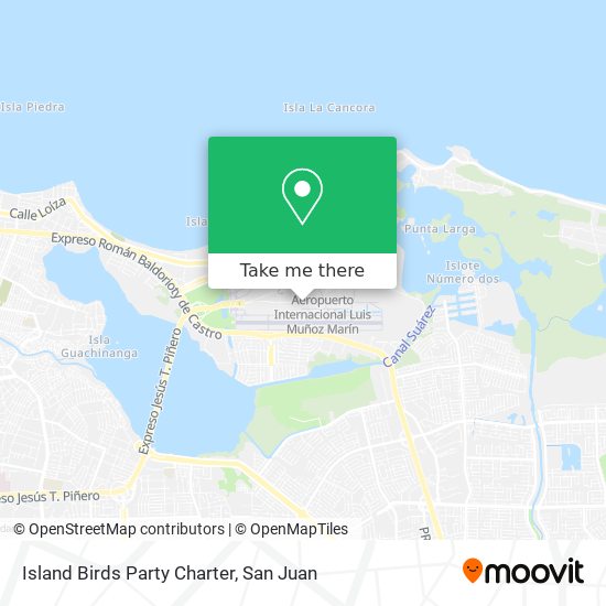 Island Birds Party Charter map