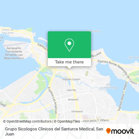 Mapa de Grupo Sicologos Clinicos del Santurce Medical
