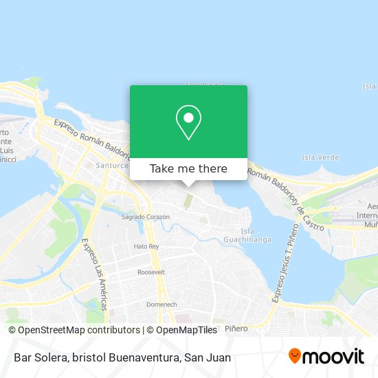 Mapa de Bar Solera, bristol Buenaventura