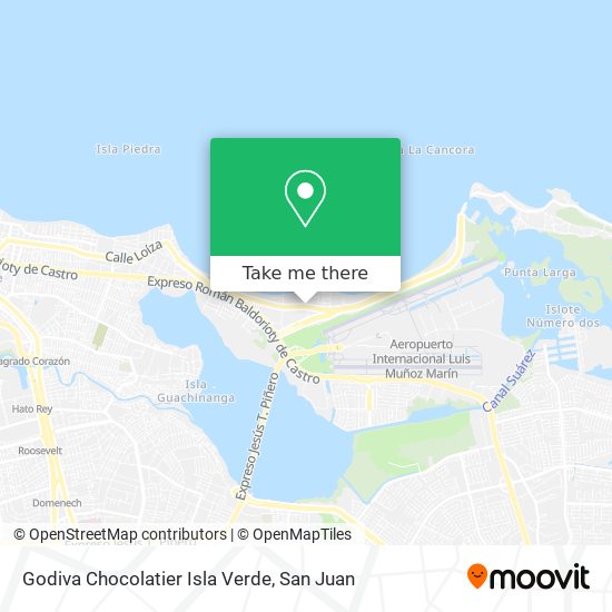 Godiva Chocolatier Isla Verde map