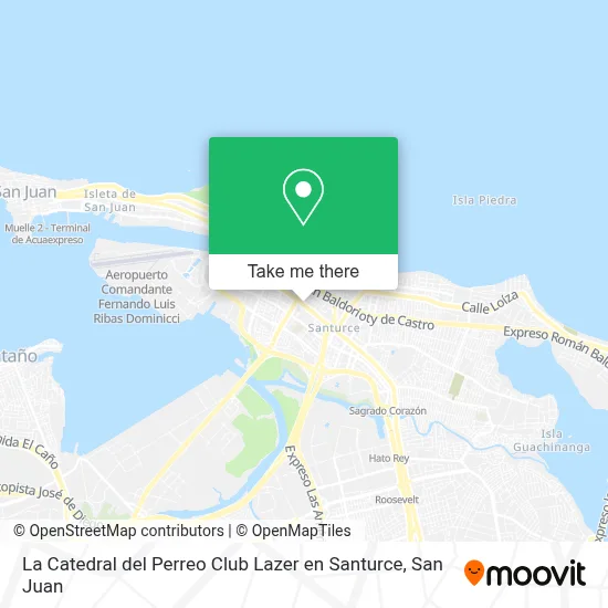 Mapa de La Catedral del Perreo Club Lazer en Santurce