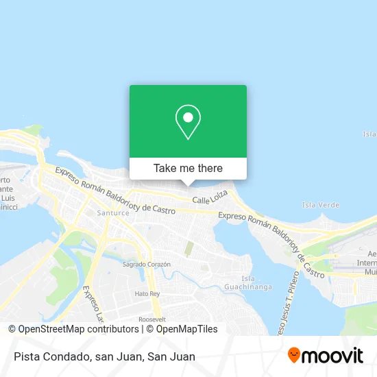 Mapa de Pista Condado, san Juan