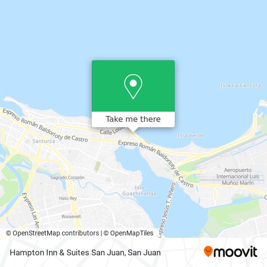 Hampton Inn & Suites San Juan map
