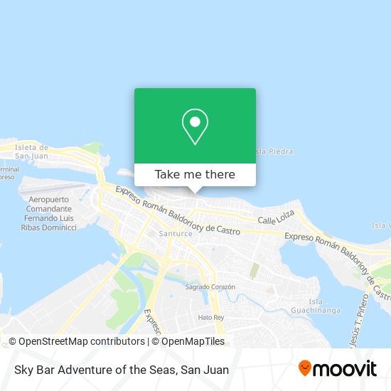 Mapa de Sky Bar Adventure of the Seas