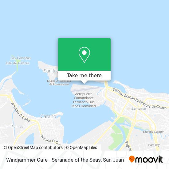 Windjammer Cafe - Seranade of the Seas map