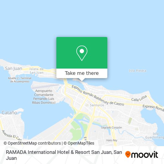 RAMADA International Hotel & Resort San Juan map