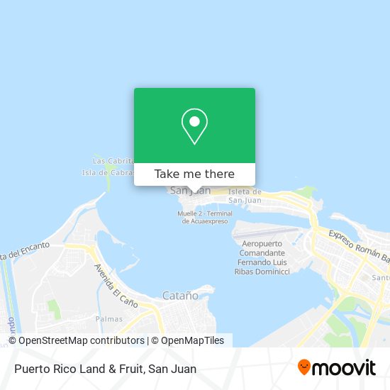 Puerto Rico Land & Fruit map