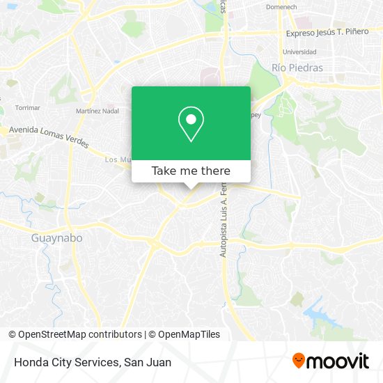 Mapa de Honda City Services