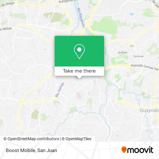 Mapa de Boost Mobile