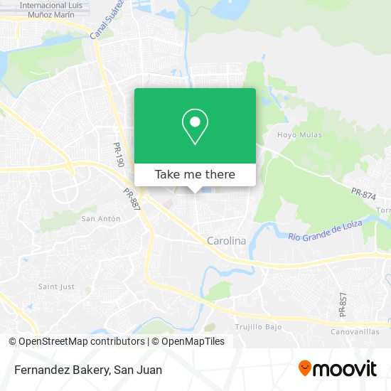 Mapa de Fernandez Bakery