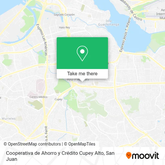 Mapa de Cooperativa de Ahorro y Crédito Cupey Alto