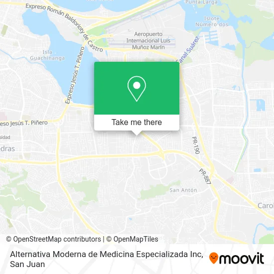 Mapa de Alternativa Moderna de Medicina Especializada Inc
