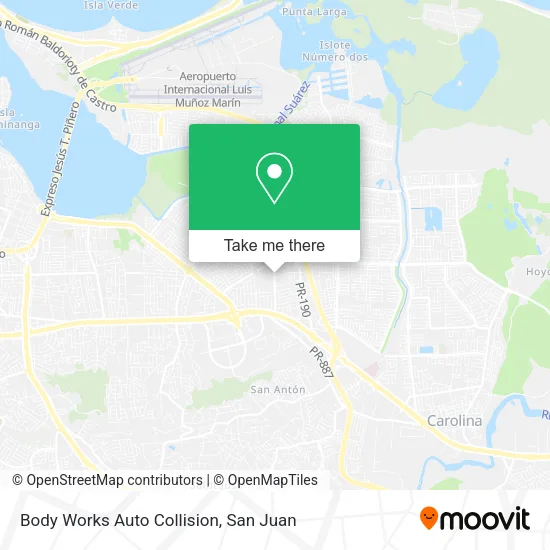 Mapa de Body Works Auto Collision