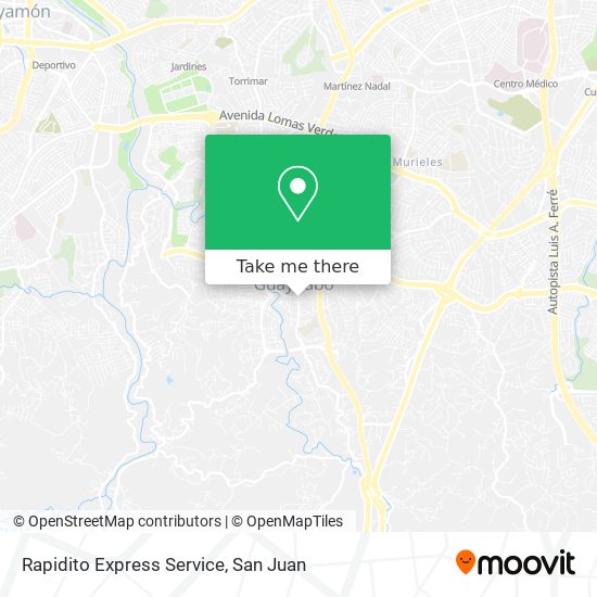 Rapidito Express Service map