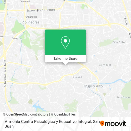 Mapa de Armonía Centro Psicológico y Educativo Integral