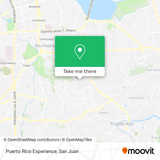 Puerto Rico Experience map