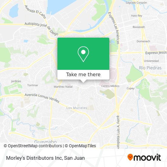 Morley's Distributors Inc map