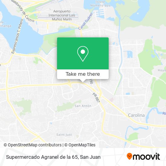 Supermercado Agranel de la 65 map