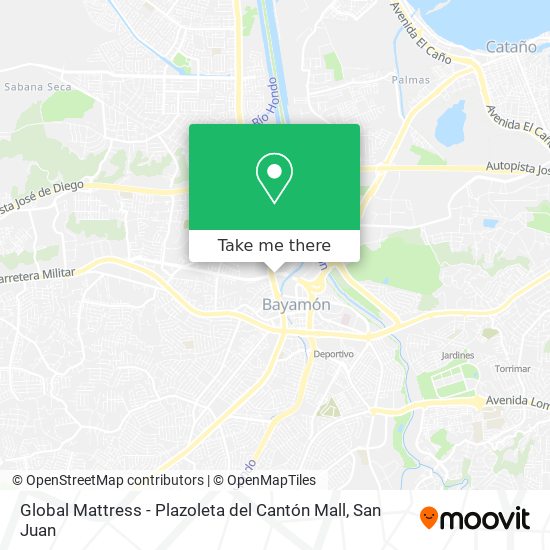 Global Mattress - Plazoleta del Cantón Mall map