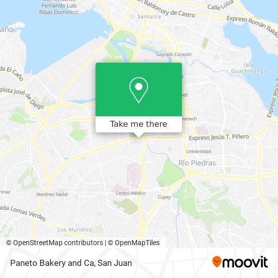Mapa de Paneto Bakery and Ca