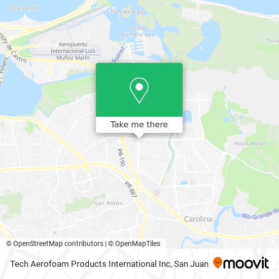 Tech Aerofoam Products International Inc map