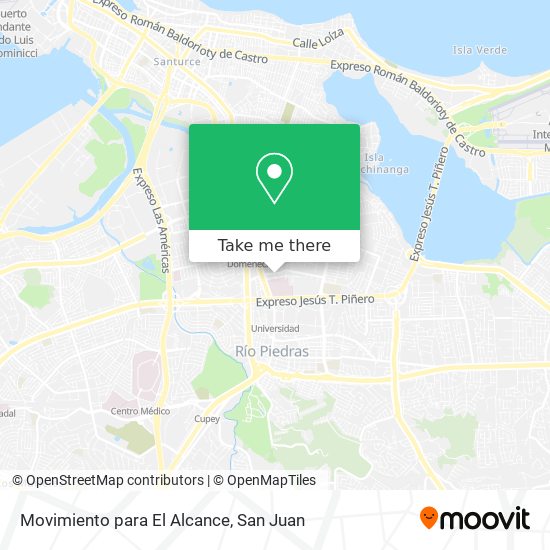 Movimiento para El Alcance map