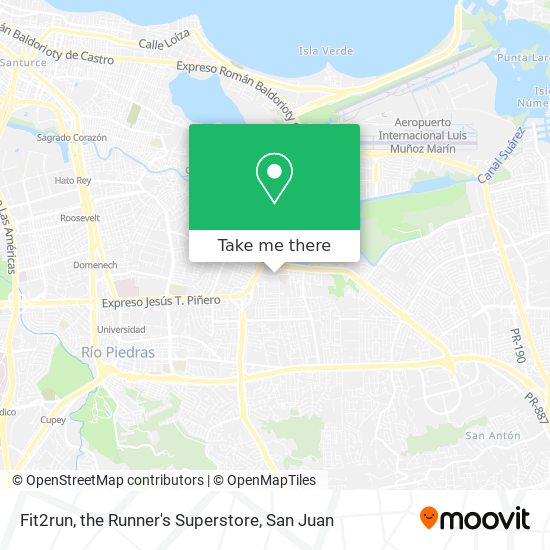 Fit2run, the Runner's Superstore map