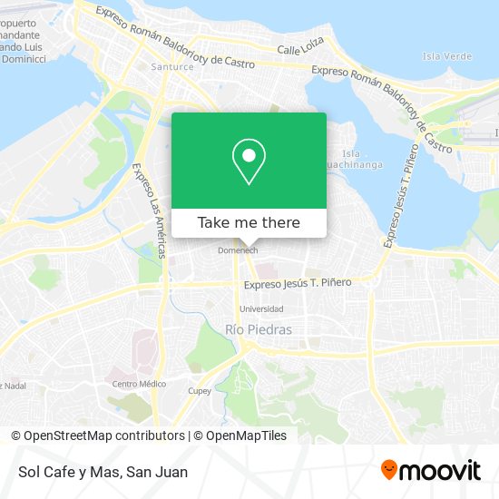 Sol Cafe y Mas map