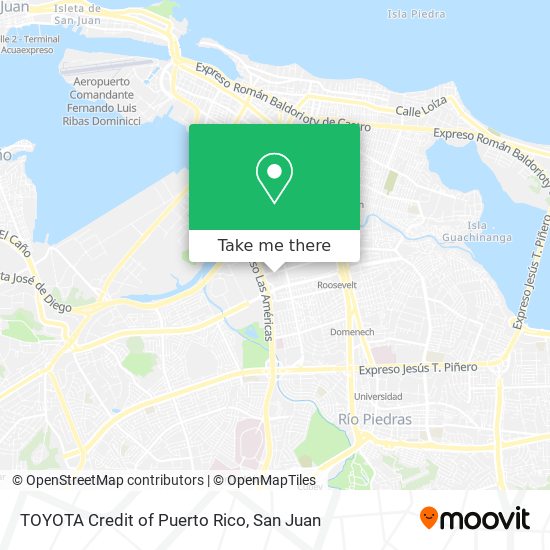 TOYOTA Credit of Puerto Rico map