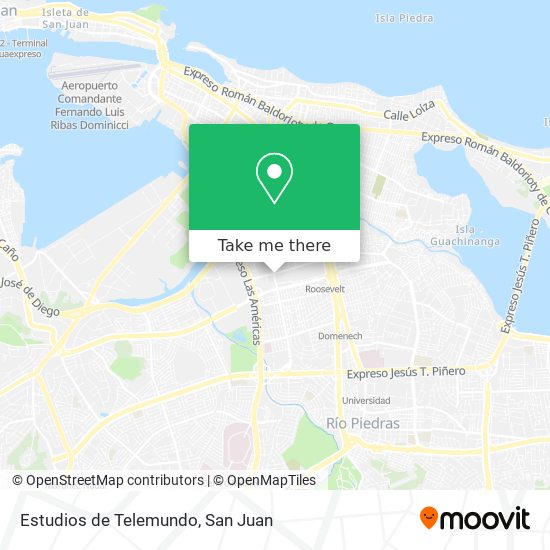 Estudios de Telemundo map