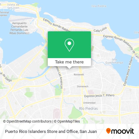 Puerto Rico Islanders Store and Office map