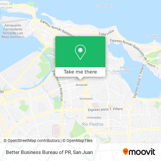 Better Business Bureau of PR map