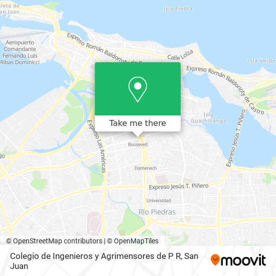 Mapa de Colegio de Ingenieros y Agrimensores de P R