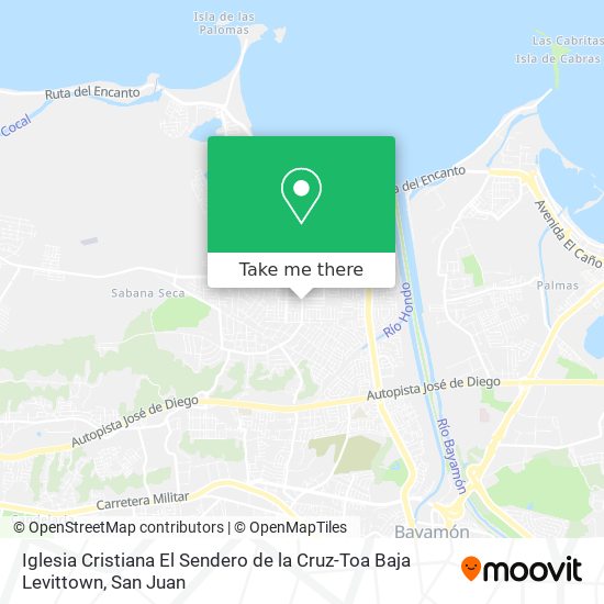 Mapa de Iglesia Cristiana El Sendero de la Cruz-Toa Baja Levittown