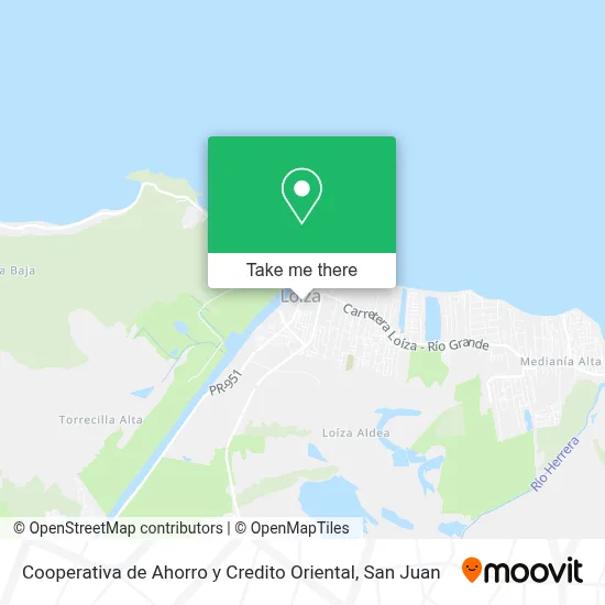 Cooperativa de Ahorro y Credito Oriental map