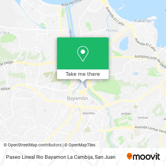 Paseo Lineal Rio Bayamon La Cambija map