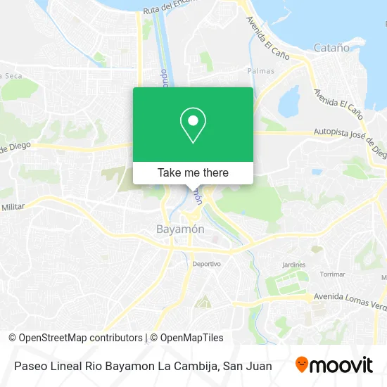 Mapa de Paseo Lineal Rio Bayamon La Cambija