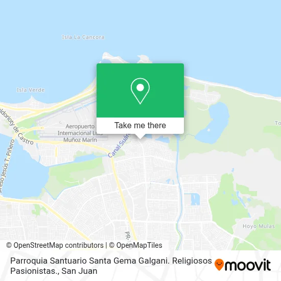 Mapa de Parroquia Santuario Santa Gema Galgani. Religiosos Pasionistas.