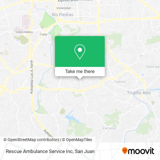 Rescue Ambulance Service Inc map