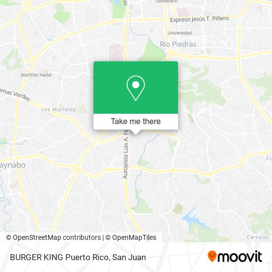 BURGER KING Puerto Rico map