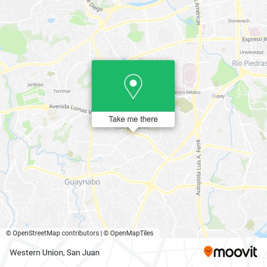 Mapa de Western Union