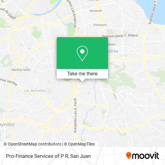 Pro-Finance Services of P R map